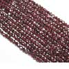 Natural Red Rhodolite Garnet Faceted Roundel Beads Strand Length 14 Inches and Size 5mm approx.